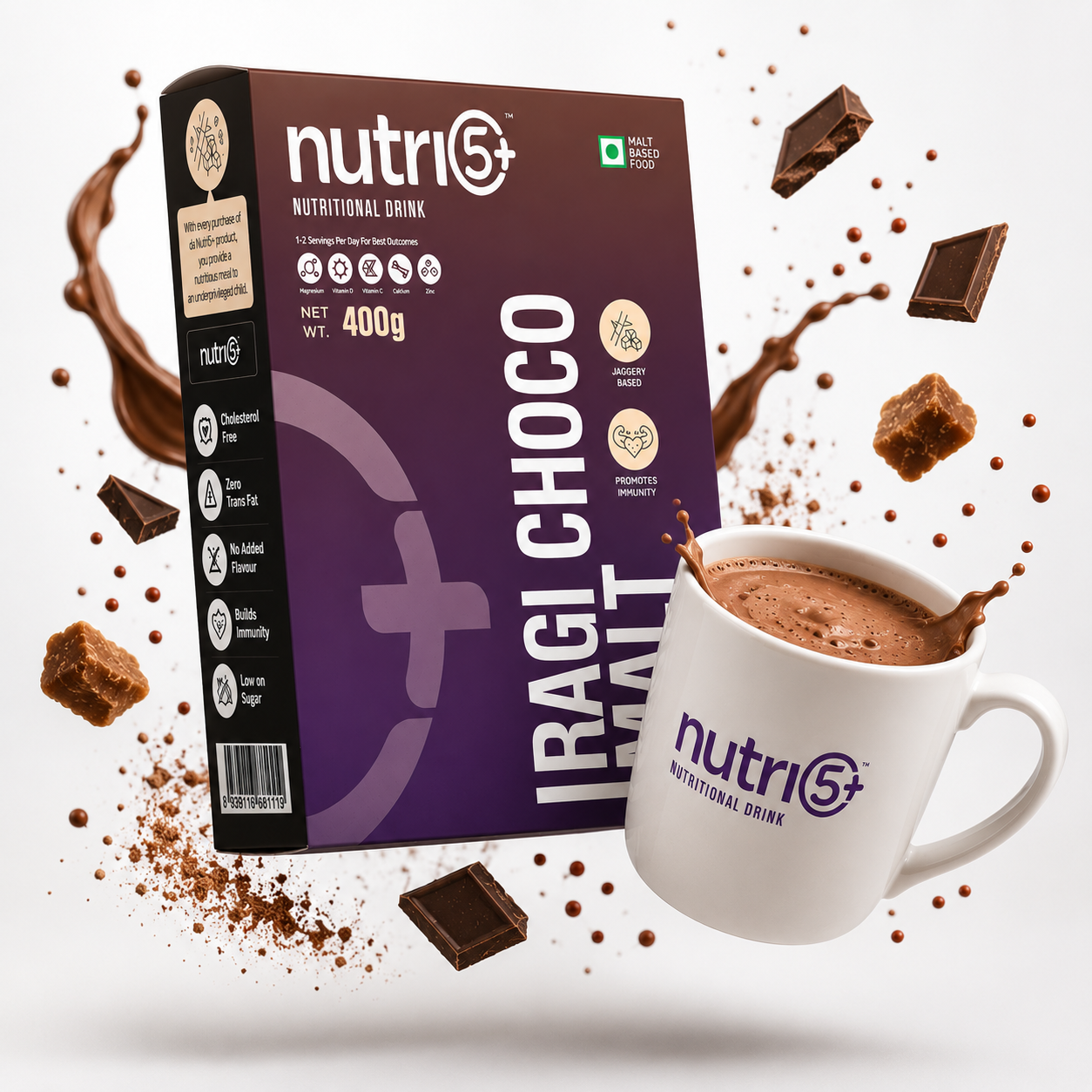 Nutri5+ Ragi Chocolate Malt